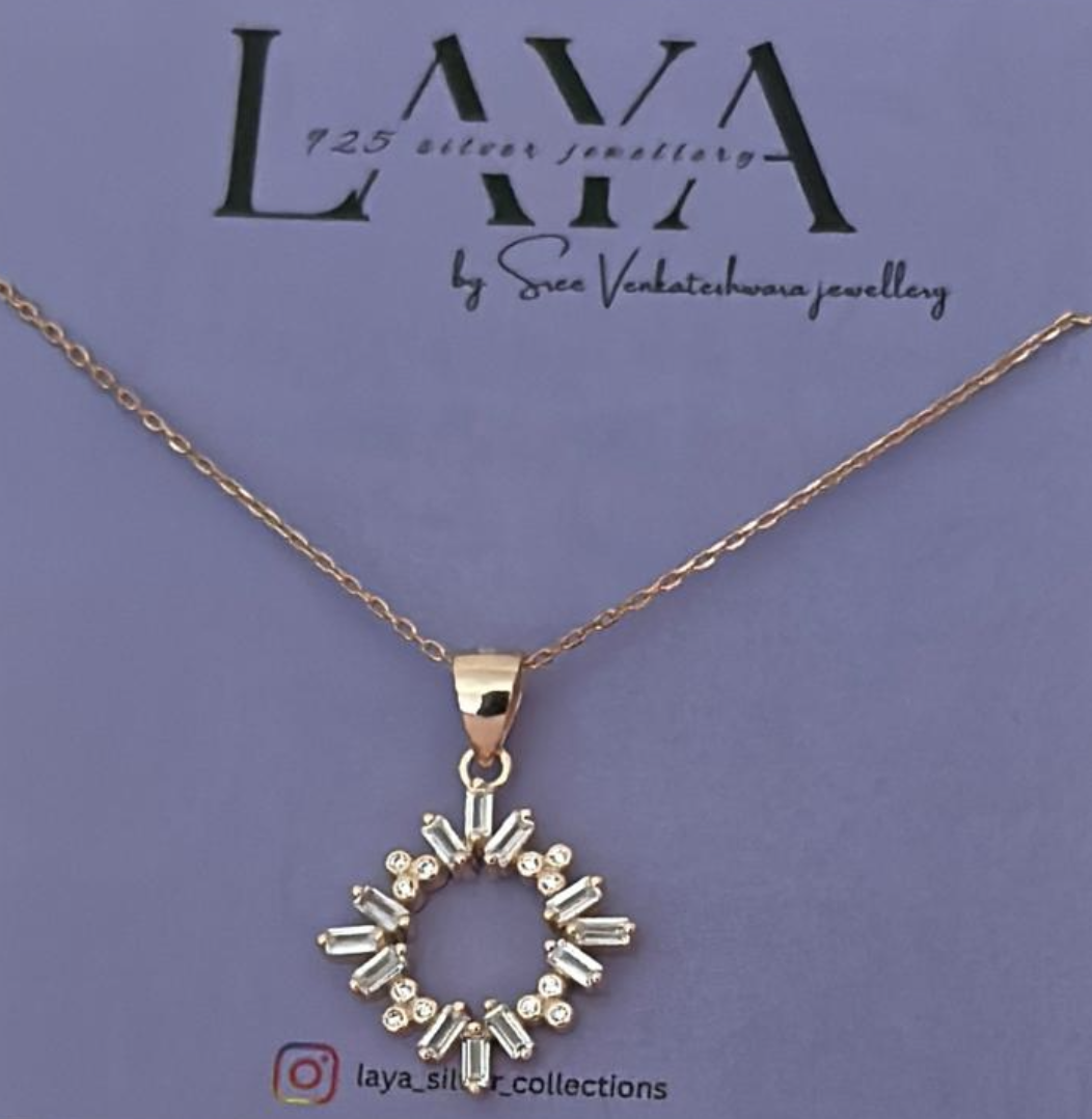 Silver Round Cluster Pendant